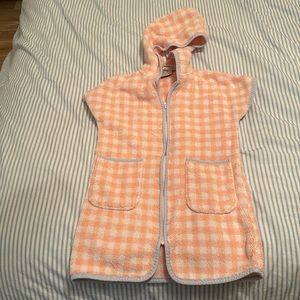 Lil weezie pink gingham hooded cover up